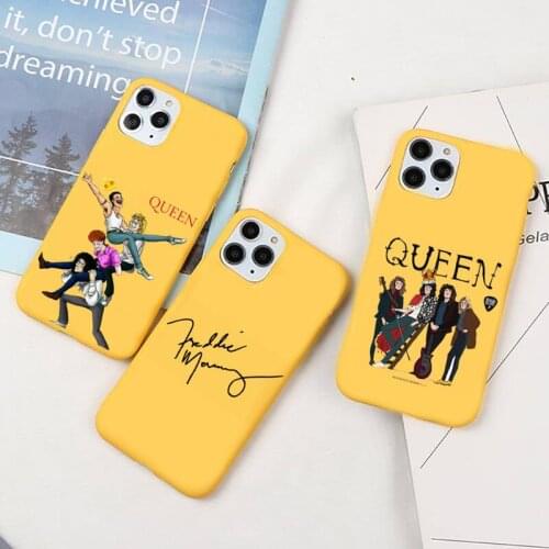 Freddie Mercury Queen band Phone Case Candy Color for iPhone 6 7 8 11 12 s mini pro X XS XR MAX Plus