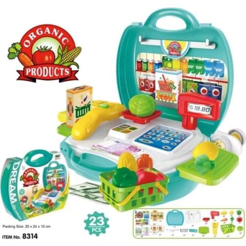 Zhenwei Supermarket Cash Register Toy Role Play Pretend & Play Teaching Toddler Cash Register Kids Play House Chrismas Gift