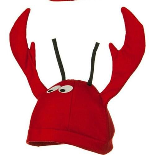 Costumes & Accessories & Hats 3 D red crabs lobster hat, Christmas, Halloween costume party anime Cosplay, funny props