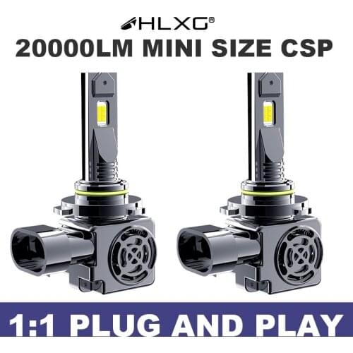 HLXG led H1 lampada h4 super branca H8 H9 H11 H7 LED 20000LM headlight Bulbs 6000K 12V Car Lights Auto HB3 9005 9006 HB4 Lamps