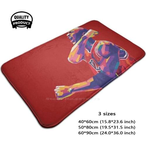 Michael 3D Soft Non-Slip Mat Rug Carpet Foot Pad Basketball Michael Sport Mj Retro Vector 80S Mj23 The Last Dance Michael Wpap