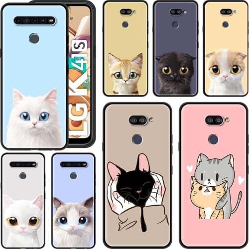Cat Cute Kitten Soft Case For LG K41s K61 G6 K40s K40 K50s G7 G8 ThinQ Q70 Q51 Q60 Q61 K42 K51s K52 K62 K71 Silicone Cover