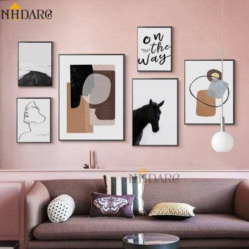 NHDARC Canvas Printing European Retro Fashion Simple Nordic Style ARC00823 Wall Pictures Posters and Prints Home Decor Paitning