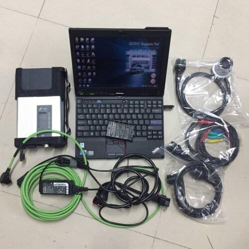 Mb star c5 sd connect with 2020.12 newest softwar laptop x201t i7 4g touch screen super diagnostic tool ready to use