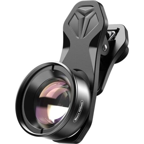 APEXEL Phone Camera Lens - 4K HD 100mm Macro Lens /Star Filters/ CPL with Universal Clip for Android and IOS Phone