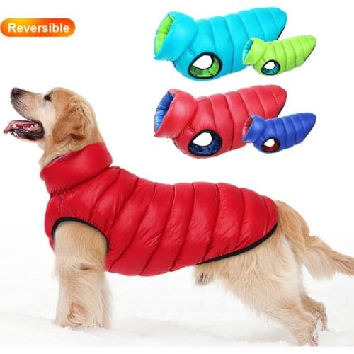 Large Dog Clothes Winter Warm Dog Coat Jacket Pet Clothing Waterproof Coats Pets Jacket Outfit For Medium Large Dogs Labrador