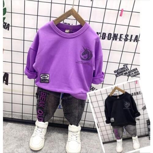 Toddler Clothes Suit Spring Autumn Children Boys Clothing Sets Cotton Kid Boys Clothes Sets 2pcs Boys Reflective Sweater+jeans