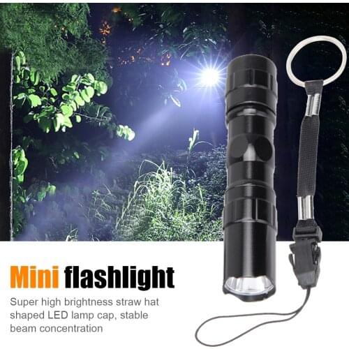 Portable Pocket LED Flashlight Mini Ultra Bright Waterproof Torch Camping Push Switch Outdoor Camping Hunting Battery Lights