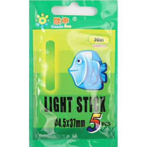 HiUmi 5pcs 4.5*37mm Fireflies for Fishing Float Fluorescent Lightstick Light Night Float Rod Lights Dark Glow Stick