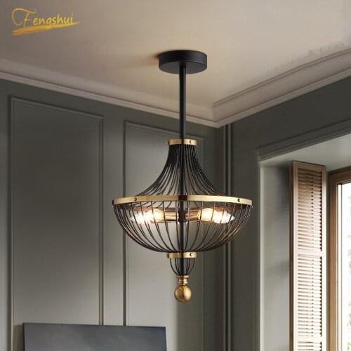 Vintage Home Decor Kitchen LED Pendant Lights Lighting Creative Iron Luxury Pendant Lamp Living Room Art Hanging Industrial Lamp