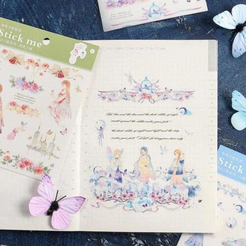 1sheets Sticker Set Fairy Song Series Diy Cute Stickers Ins Style Scrapbooking School Suppliers Stationery Art Supplies
