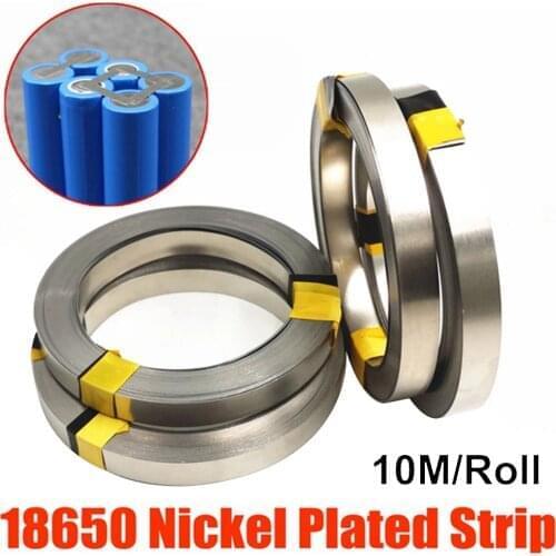 1 Roll Nickel Strip 10m 0.1mm 18650 Battery Nickel Plated Steel Strip Connector Spot Welder Machine Battery Welder