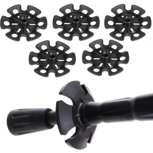 5PCS Outdoor Climbing Trekking Pole Tips Snow Flake Mud Ski Basket Walking Stick Basket Cap Guard Replacement Hiking Accessory