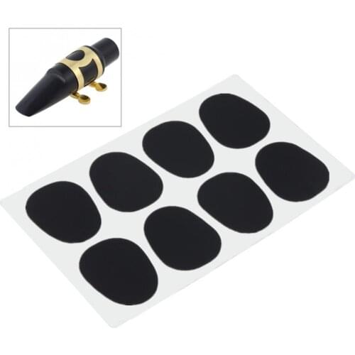 8pcs/set Black Food Grade Silicone 0.5mm Alto Tenor Saxophone Clarinet Mouthpiece Cushions
