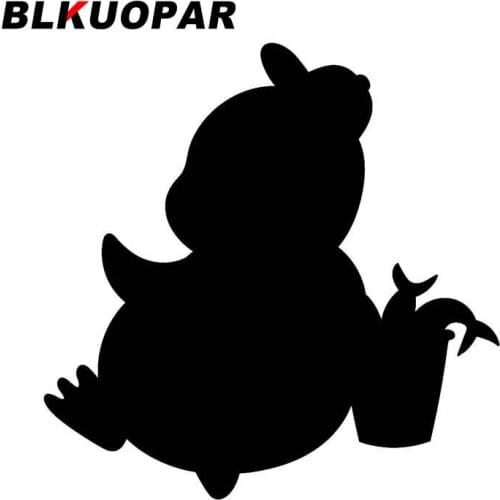 BLKUOPAR for Fat Penguin Eating a Bucket Fish Doodle Icon Car Stickers Personality Creative Decals Sunscreen Decor Car Goods