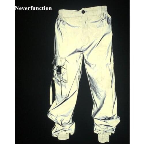 Streetwear Men Night reflective Camouflage printed waterproof Casual Pants Hip Hop male Skateboard Jogger Trousers Sweatpants