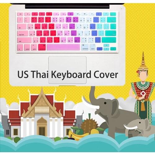 Keyboard Cover Silicone Thai Thailand For Apple Macbook Air Pro Retina 13 15 17 Protective Skin Laptop Skin Film For Mac Book