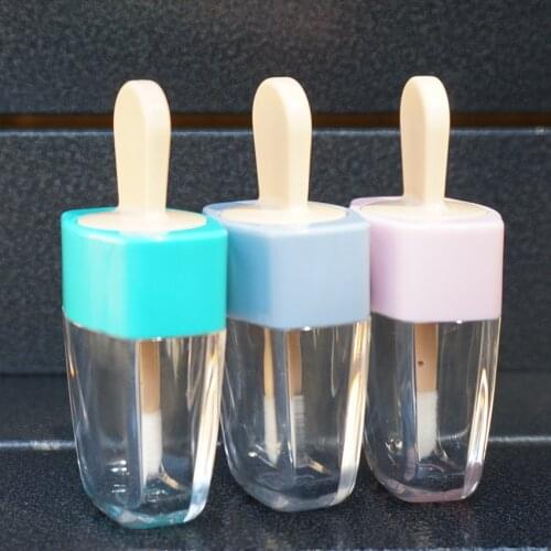 2pcs Lip Gloss Bottle Lip Glaze Tube Empty Pink Ice Cream Lipgloss Tube Packaging Material Makeup DIY Lip Glaze
