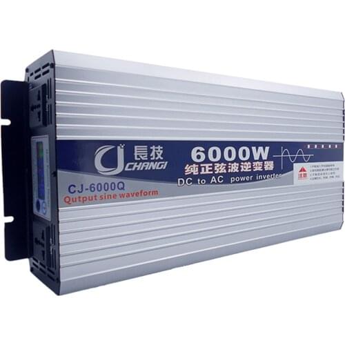 12V/24V/48V/60V/72V 6000W Pure Sine Wave Inverter Available Induction Cooker Refrigerator Air Conditioner