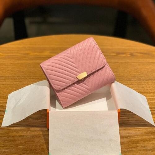 Wallet Women Luxury Genuine Leather Small Fashion Money Bag Wallets For Ladies Cute Short Luxury Design Hasp Cowhide Purse