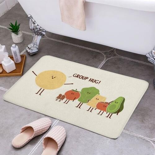 Group Hug 3D Print Doormats Rectangle Non-Slip DoorMat Bedroom Kitchen Entrance Print Door rugs Dropshipping