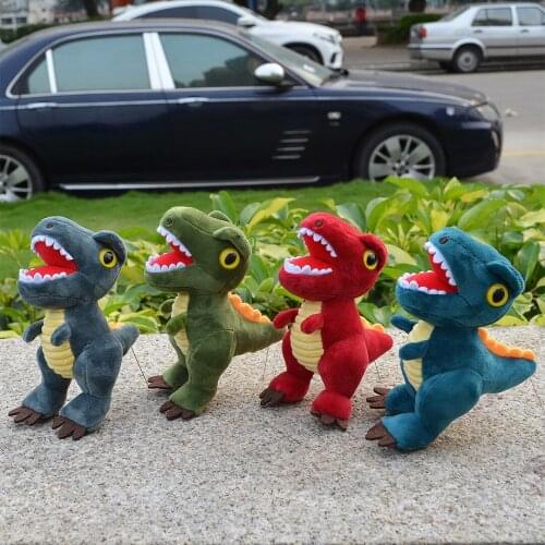 Creative Cute Dinosaur Plush Toy Pendant Tyrannosaurus Keychain Figurine Doll Bag Car Pendant