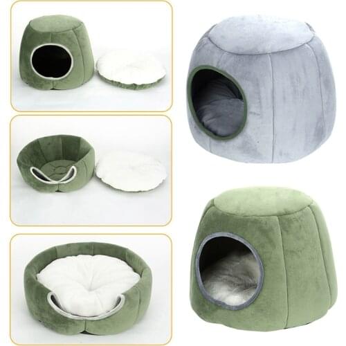 Guinea Pigs Sleeping Bed Hamster Hedgehog Winter Nest Small Pet Warm Cage Cave Bed House Fleece Cusion Hide Toy N19 20 Dropship