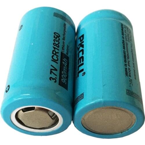 2/4/8Pcs PKCELL 3.7V Lithum Rechargeable Battery ICR 18350 900mah Pilas Recargables For Flashlight LED