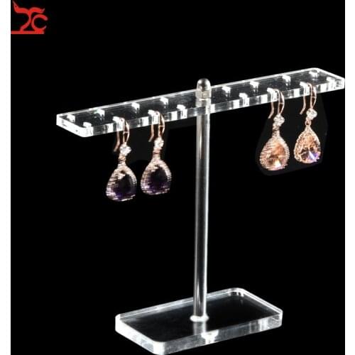 Clear Acrylic Earring Display Stand Stud Metal Multi-storey Jewelry Counter Storage Display Props Joyeros Organizador De Joyas