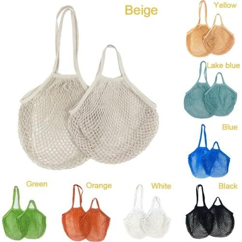 Reusable Grocery Produce Bags Fruits Vegetables Hanging Bag Cotton Mesh Ecology Market String Net Tote shopping Bag Kitchen