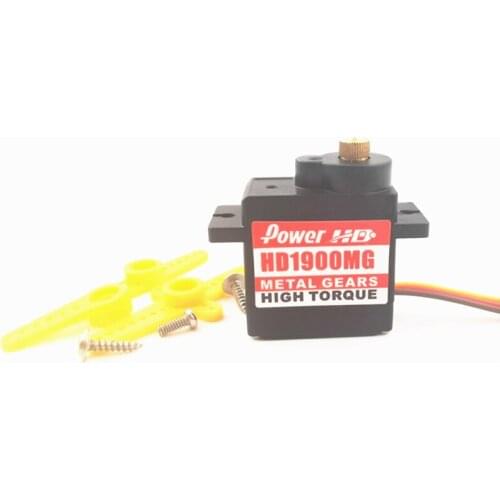 Power HD HD-1900MG 9G Metal Gear RC Servo Suitable for YTO 450 Straight Swash Plate EPO Fixed Wing RC Helicopter