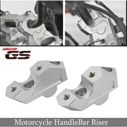 Motorcycle Accessories CNC HandleBars Riser Handle F750GS F750 GS For BMW F750GS 2018 2019 Handlebar Risers Bar Clamp Adapter