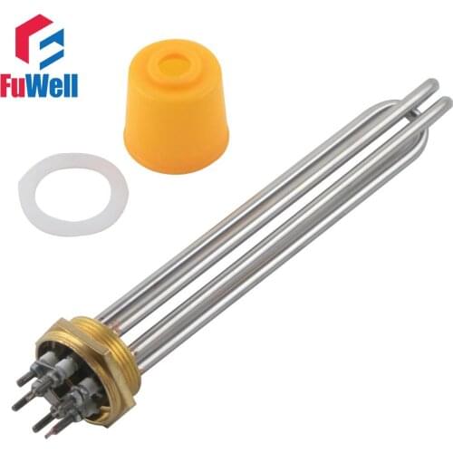 1.5 Inch Stainless Steel Copper Head Heating Tube 220V 9KW Electric Heater Pipe Water Boiler Heating Element