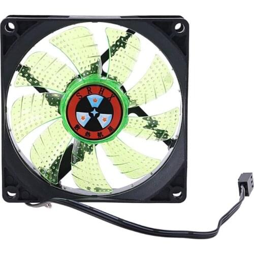 2021 New LED Light 3 pin 90mm PC Desktop Computer Case Cooling Cooler Fan Low Noise 9025