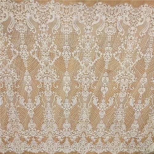 New fashion bridal embroidery African fabric lace for wedding dress