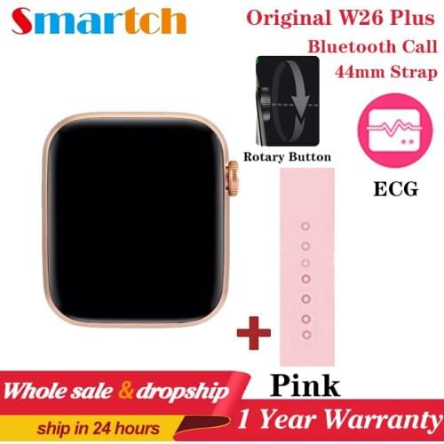 NEW W26 Plus Rotary Button 44MM Smart Watch 1.75 Inch Bluetooth Call Music Waterproof Dual UI ECG Heart Rate Fitness Tracker