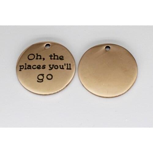 Oh,the places you'll go Charm ,25mm stainless steel Alphabet Charms Dijes ,message bedels alphbet 20pcs