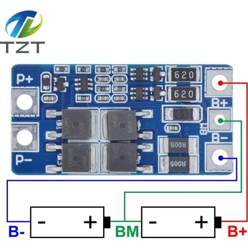 2S 10A 7.4V 18650 lithium battery protection board 8.4V balanced function/overcharged protection