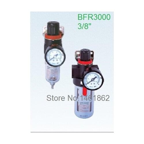 BFR3000 Pneumatic Air Source Treatment Air Filter Regulator with Pressure Gauge and valve 3/8"