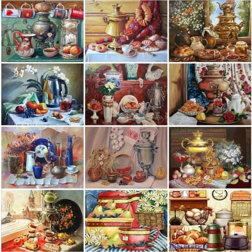 Full Square 5D Diy Diamond Painting Cup Diamond Embroidery Picture Of Rhinestone Landscape Cross Stitch Mosaic Wall Decor Bh157