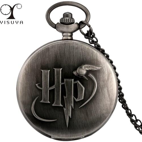 Grey/Matte Black Quartz Necklace Watch Retro Fashion Men Women Pendant Pocket Watches Roman Numerals Dial Full Hunter Clock