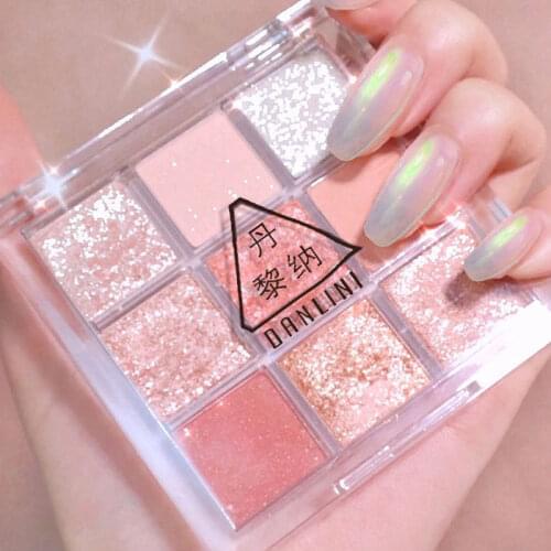 【Special Offer】earth Color Warm And Cool Tones Pearl Eyeshadow Make-up For Women Brighten Eyes 9 Colors Long-lasting TSLM2