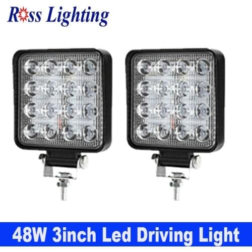 LED Work Light Bar 48W high quality Square Spotlight 12V 24V Offroad LED Light Bar For Truck Offroad 4X4 SUV ATV Car accessories