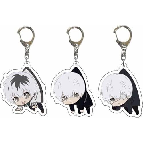 Tokyo Ghoul Q Version Cosplay Character Keychain Sasaki Haise Kaneki Ken Acrylic Key Chain Bag Charm Anime Accessories Fans Gift