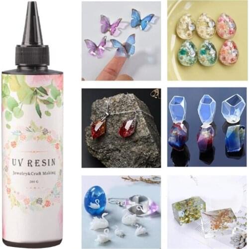 13MC 10g 20g 30g 50g 100g 200g Hard UV Resin Crystal Clear Glue Ultraviolet Curing Epoxy Crafts Jewelry Pendant Making DIY