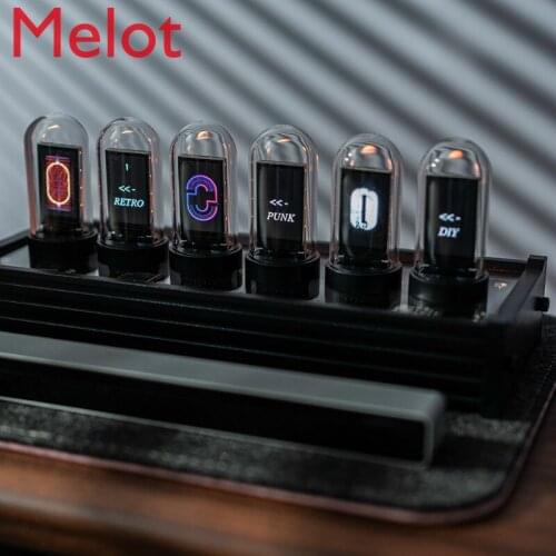 High-End Fashion Luxury RGB Simulation Nixie Tube Clock Simple Modern Desktop Creativity Decoration Digital Clock Digital Clock