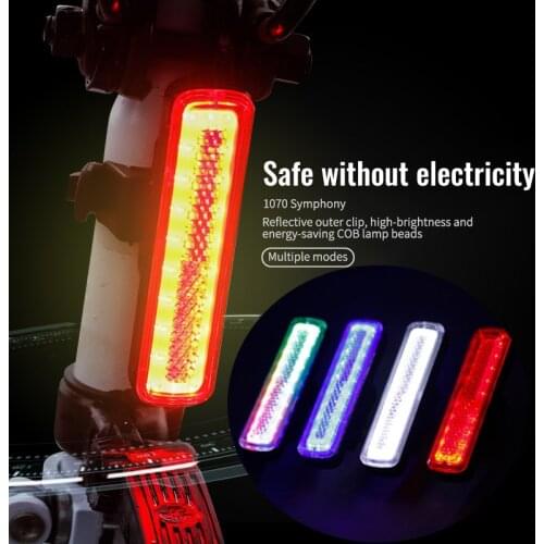 Bicycle Tail Light LED USB Rechargeable 14 Lighting Modes IPX6 Waterproof Bike Rear Light Cycling Taillight For MTB Road Bike