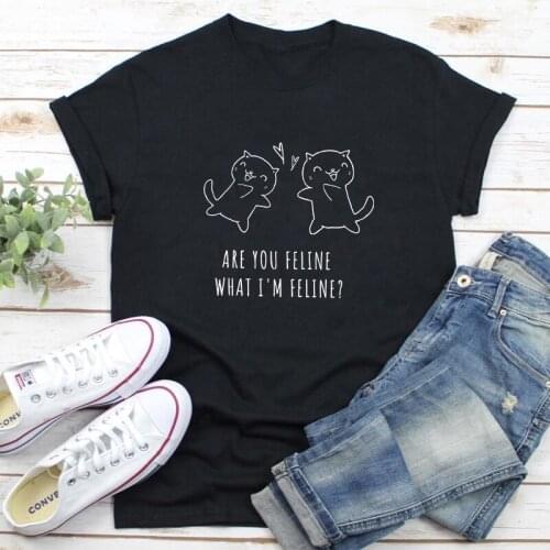 Are You Feline What I'm Feline T-shirt Funny Cat Mom Gift Tshirt Cute Women Graphic Valentines Day Top Tee Shirt