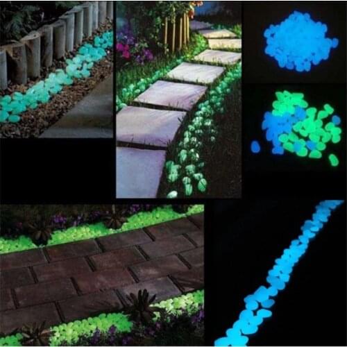 10/25/50pcs Glow In Dark Garden Pebbles Glow Stones Rocks for Walkways Garden Path Patio Lawn Garden Yard Decor Luminous Stones