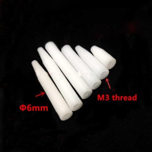 100PCS/pack 6x10 /15/20/25/30/35/40/45 /50mm Tip PCB Test Fixture Parts Board POM Pressure Rod White